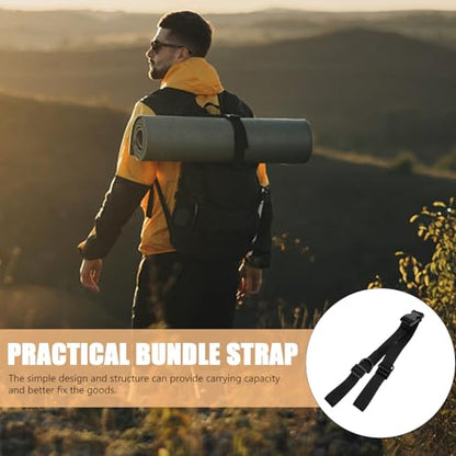 2pcs Adjustable Nylon Cargo Fixed Rope Straps with Quick Release Buckle, Sturdy Practical Securing Bundle Straps for Tent, Backpack, Yoga Mat, and Outdoor Use