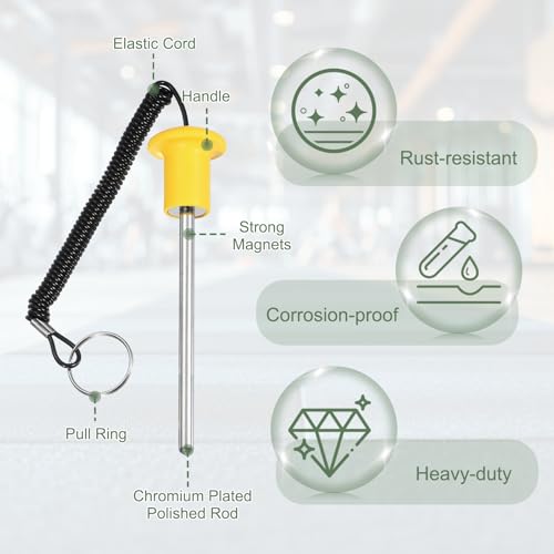 Gym Pin Weight Stack Pin Strength Training Lifting Equipment Replacement with Pull Rope Fitting for Home Gym - color: Yellow, size: 0.3 x 4.9 Inch