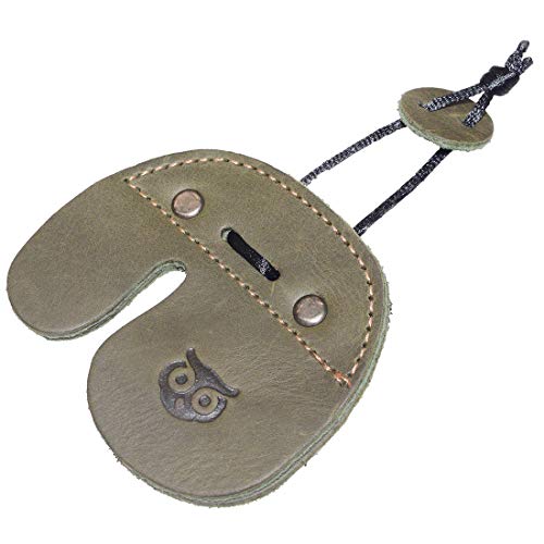 Hide & Drink, Archery Finger Tab, Protect Guard for Recurve Bows, Finger Protector, Shooting Practice Gear Sports & Outdoors, Full Grain Leather, Handmade - color: Dark Jade, size: Right Handed