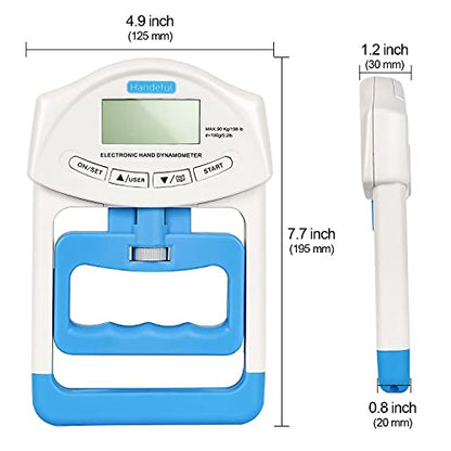 Handeful Grip Strength Tester, Hand Grip Dynamometer, Electronic Handgrip Testing for Sports Home School Use