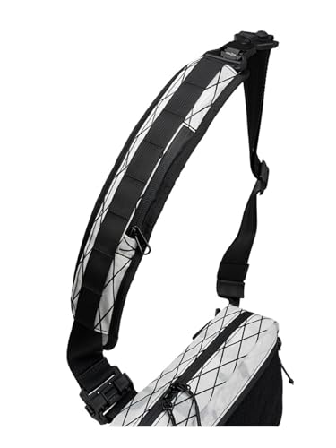 TACTICAL_GEEK TGBelt2 Shoulder Strap Pad, Strap Cushion, Universal Replacement Pad with Zipper Pocket, Removable Backpack Strap Pad (White) - color: White