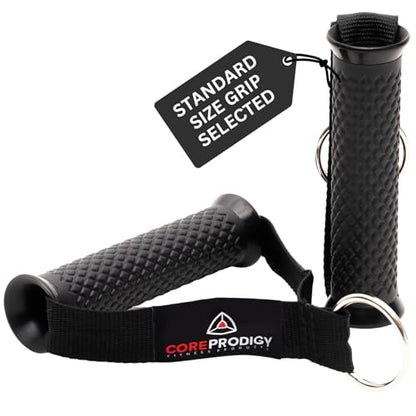 Core Prodigy Heavy Duty Exercise Handles - Grip Attachments for Cable Machine Pulleys, Gym Equipment, Resistance Bands, and Weight Lifting - style: Standard