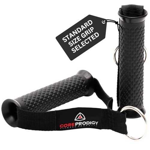 Core Prodigy Heavy Duty Exercise Handles - Grip Attachments for Cable Machine Pulleys, Gym Equipment, Resistance Bands, and Weight Lifting - style: Standard