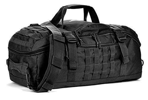 3-in-1 Gym Bag Duffle Bags Backpack - Travel Bag with Shoes Compartment | Sports Duffel Bag for Men Women Ideal for Workout,Weekender,Military,Sports,Overnight,Basketball,Tactical,Football,Baseball - color: Black, size: 25L