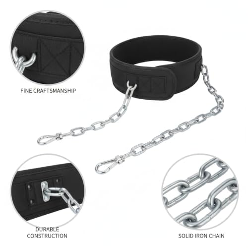 Strength Athletes Weighted Dip Belt with Iron Chain for Pull Ups and Dips, Heavy Duty Training Gear