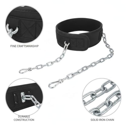Strength Athletes Weighted Dip Belt with Iron Chain for Pull Ups and Dips, Heavy Duty Training Gear