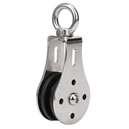 Exercise Bearing Pulley | Silent Traction Wheel for Lifting/Climbing/Gym | Stainless Steel & Nylon Construction | 237g Lightweight, 13x5.5x4cm