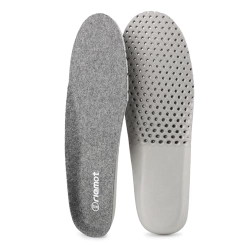 riemot Merino Wool Insoles for Women Breathable Honeycomb Shoe Inserts Comfortable Cushioning Replacement Innersoles Warm Sheepskin Insole for Winter Snow Boots Slippers Gray US10/ EU41 - color: Winter Flat Grey, size: US 10 Women