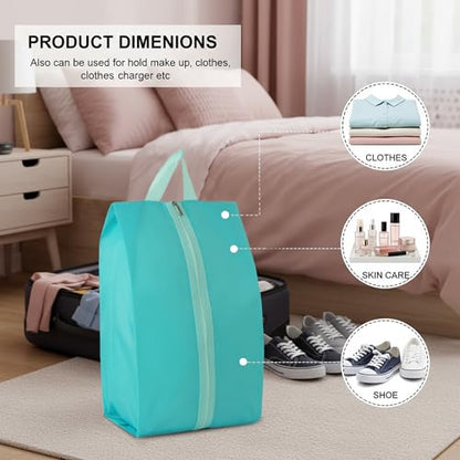 6pcs Portable Shoe Organizer, Travel Pouches with Zipper, Golf Shoe Bags, Clothes Bags, Soccer Cleats Bag Shoe Pouch for Gym, Waterproof, Odor-Resistant (Blue) | Golf Shoe Bags, Clothes Bags, Soccer Cleats Bag Shoe Pouch for Gym, Waterproof, Odor-Resistan