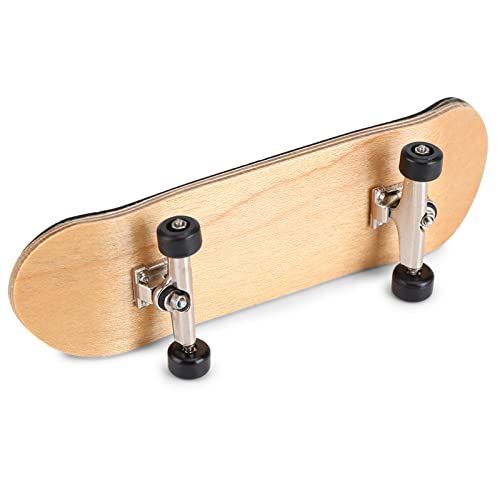 Yosoo Health Gear Finger Skateboards, Finger Board, Tool Kit, 1Pc Maple Wooden Alloy Fingerboard Finger Skateboards with Box Reduce Pressure People Gifts - color: Black