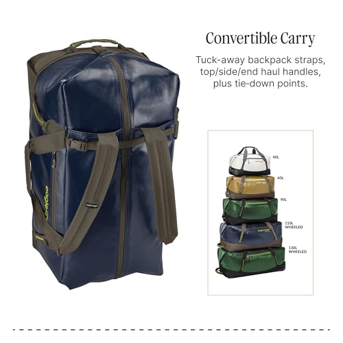 Eagle Creek Migrate 90L Duffel Bag – Lightweight, Durable Travel Duffel – Weather-Resistant Fabric – Comfortable Shoulder Straps - Rush Blue - color: Rush Blue