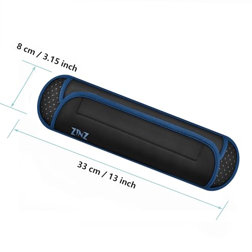 Ultra Thick & Breathable Universal Shoulder Pad Cushion for Bag - Long & Comfort - color: Black&blue