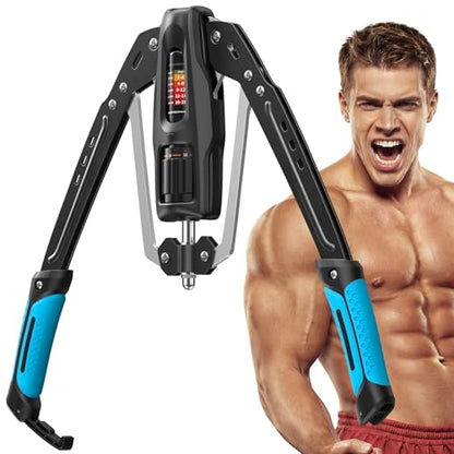 Merach Twister Arm Trainer, 22-440lb Hydraulic Power, Adjustable Home Chest Expander, Shoulder Muscle Training Fitness Equipment, Arm Enhanced Exercise Strengthener - color: Blue, size: pro
