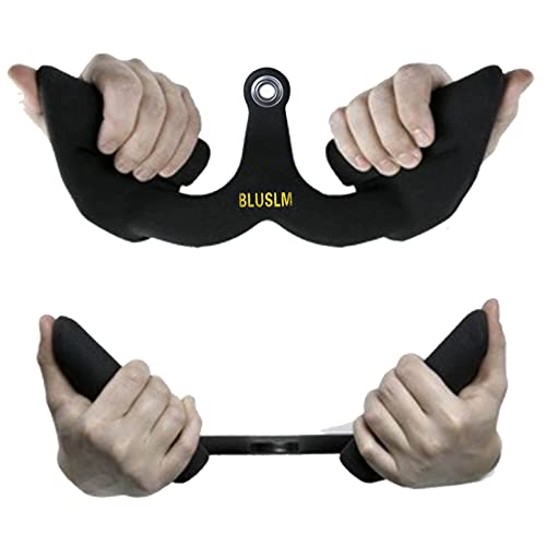 BLUSLM LAT Pull Down Bar for Cable Machine, LAT Pulldown Attachments T-bar V-bar Cable Attachment for Gym, Back Tricep Strength Training Handle - size: 3Pcs