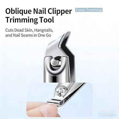 Nail Clippers Set, 8-in-1 Nail Clipper Set in Mini Travel Case, Ultra-Sharp Stainless Steel Manicure & Pedicure Kit, Portable Grooming Tools for Men, Women, Car Console & Gifts, Blue