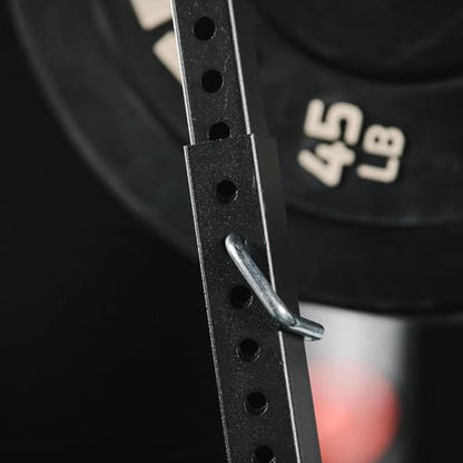 Titan Fitness Eccentric Hooks, Fully Adjustable 20" - 35" Steel Hook Barbell Attachment, Overload Lifting for Explosiveness, Fits Olympic-Sized Weight Plates, Weight Releasers - style: Ecccentric Base Unit