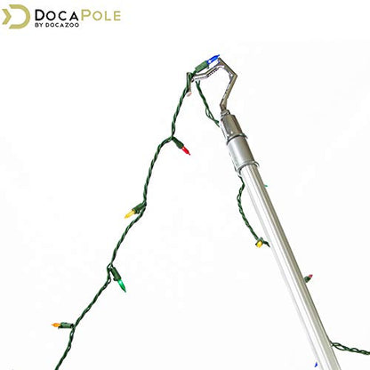 DOCAZOO Boat Hook Pole Attachment | Durable Metal Utility Hook for Docking, Christmas Light Hanging & Debris Removal - Head Only, No Pole
