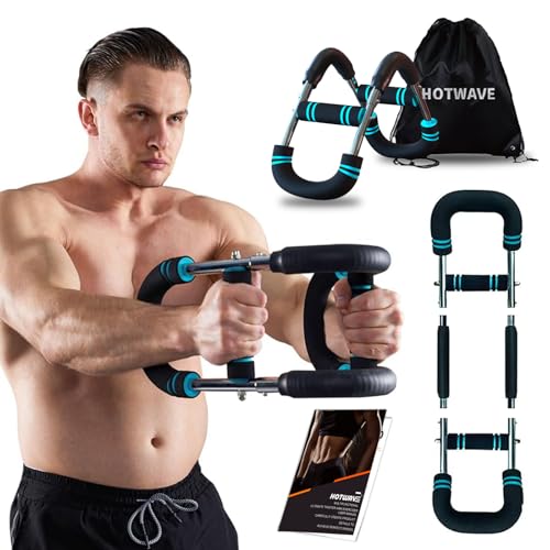 HOTWAVE Twister Arm Trainer,Chest Workout Equipment,Portable Home Equipment | Adjustable Chest Trainer for Upper Body. Forearm, Triceps & Chest Workout. Self-Use or Gift. For Men & Women. - color: Blue