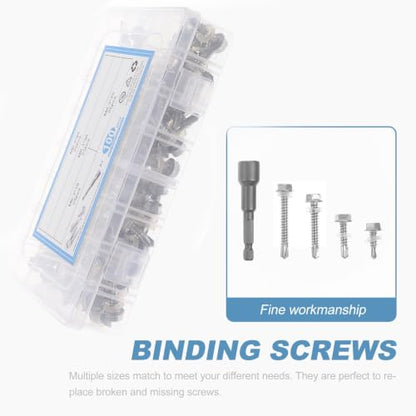 100pcs Socket Head Screws Stainless Steel Bed Frame Bolts Furniture Metric Bolt Assortment Kit for Ceiling Installation