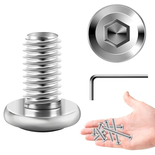 30Pcs M6 Bolt M6 x 12mm Flat Head Socket Cap Screw Bolts, Allen Socket Drive Machine M6 Screws Assortment Kit, Stainless Steel M6x1.0 Bolt by Marysino - color: Silver, size: M6 x 12mm