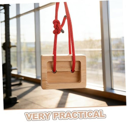 SOLUSTRE Portable Rock Climbing Hangboard Fingerboard Training Board 2pcs Wooden Grip Strengthener for Indoor Outdoor Climbing Home Gym Workout