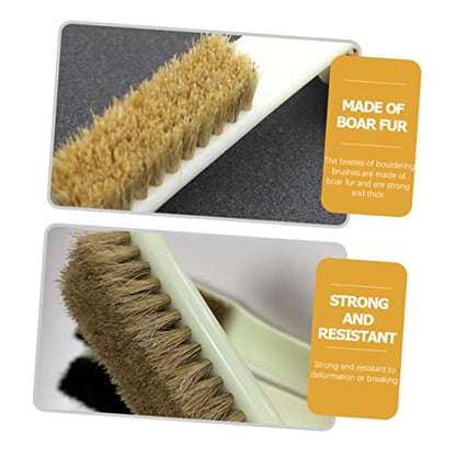 DECHOUS Bouldering Brush Set 2pcs Stone Cleaning Brush for Indoor Rock Climbing Ergonomic Handle for Chalk Cleaning