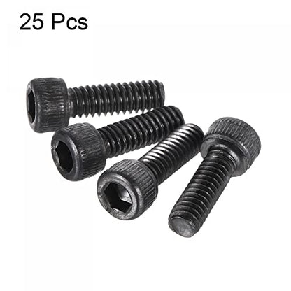 uxcell #8-32x1/2" Hex Socket Head Cap Screw Bolts 12.9 Grade Alloy Steel 25pcs - size: #8-32x1/2"