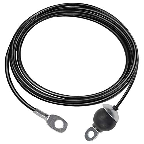 LFJ Replacement Gym Cable with Stopper Ball Fitness Pulley Cable Steel Wire Rope for Cable Machine Home Gym Weight Lift Pulley System - color: Black, size: 59"-Type A