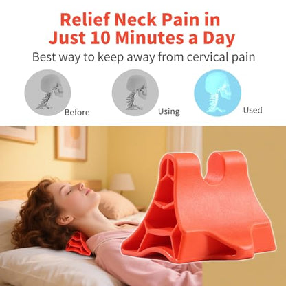 Trigger Point Massage Tool, Handheld Deep Tissue Manual Massager for Neck, Shoulders, Back & Feet, 3-Edge Pressure Point Design, Portable (Red)