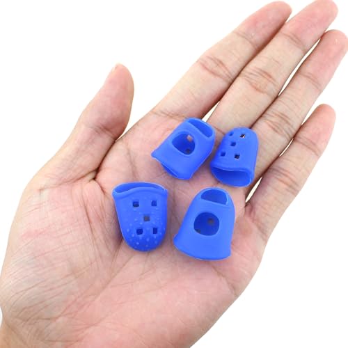 16PCS Silicone Guard Guitar Guzheng Finger Pads Protective Cushion Cover for Hand Sewing Counting Turning Pages Engraving