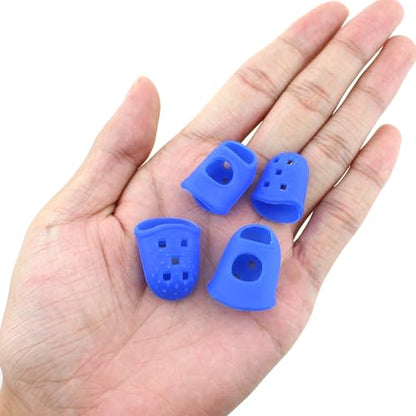 16PCS Silicone Guard Guitar Guzheng Finger Pads Protective Cushion Cover for Hand Sewing Counting Turning Pages Engraving