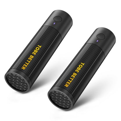 Shoe Deodorizer Rechargeable Ozone Tech Eliminates Odors in All Footwear, Auto Shut-Off Durable Freshener - color: Black
