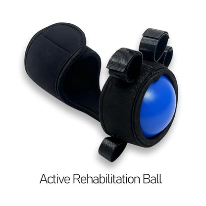 Anti Spasticity Hand Splint with Training Ball - Strap With Adjustable Finger Size,Orthosis Brace for Stroke Recovery, Spasm & Hemiplegia Rehabilitation for Adults - Hand Therapy Equipment for Functional Impairment