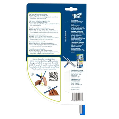 EnduroShield Professional Window Squeegee - 10 & 14 Inch Blades | Premium Silicone Blades | Streak-Free Results | Ergonomic Handle | Professional Grade - size: Single: Professional Squeegee