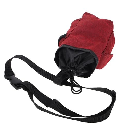 Rock Climbing Chalk Bag with Zipper Storage Pocket Oxford Cloth Bouldering Chalk Sack for Climbing Gear Accessories Drawstring Closure Waist Pouch and Gym Use