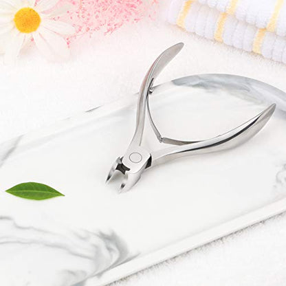 FERYES Toenail Clippers for Ingrown,Thick Toenails, 4R13 Stainless Steel Large Handle Fingernail Clipper,Nail Clipper - Silver - color: Silver