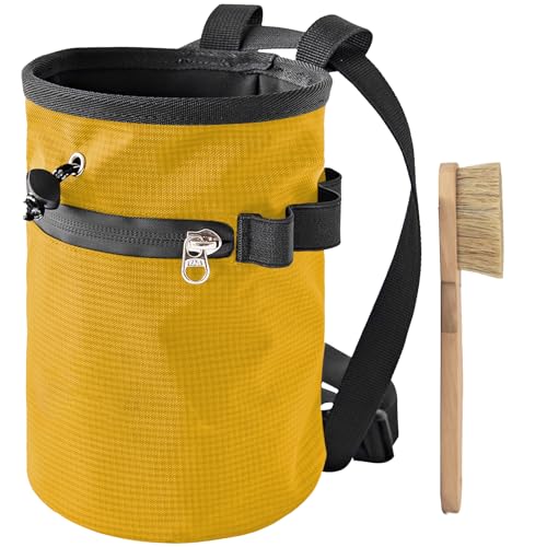 Rock Climbing Chalk Bag with Brush Magnesia Pouches Bouldering Chalk Bucket Storage Bag for Weight Liftings Climbing Rock - color: Better color