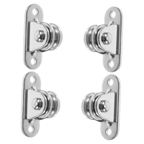 4pcs Silent Pulley Wheel Pulley Blocks Bearings Gym Attachment Single Weight Lifting Cable Fixed Wheel Line Release Steel Nickel Plating