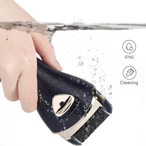 Electric Feet Callus Removers Rechargeable, Portable Electronic Foot File Pedicure Tools, Electric Callus Remover Kit, Professional Pedi Feet Care for Dead, Hard Cracked Dry Skin Ideal Gift (Black) - color: 003-black