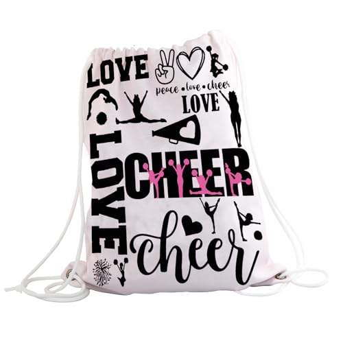 JYTAPP Cheer Bag Cheerleading Drawstring Bag Gifts for Cheerleading Lovers Cheerleader Gift Bag Cheer Stuff Cheer Team Gifts