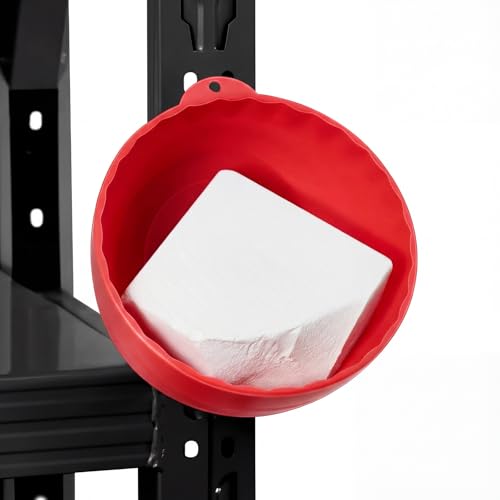 SiliFine Gym Chalk Bowl Magnetic Weightlifting Chalk Holder Workout Bucket Chalks Blocks for Weightlifting Multi Position Storage Bowl Container Accessory, Curved Magnetic Nuts and Bolts Tray - color: Red