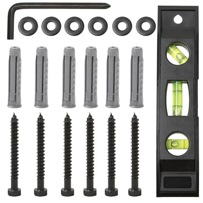 20PCS TV Wall Mount Hardware Kit, M8 Lag Bolts with Anchors & Washers, Mounting Screws Set with Allen Key & Bubble Level for Wood Stud, Concrete & Drywall - size: 20P