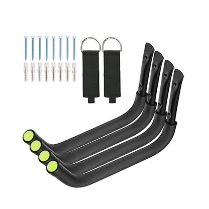 Aweilan Garage Storage Heavy Duty Hooks, 15Inch Jumbo Arm Kayak Rack, Heavy Duty Wall Hooks for Canoe, Ladder, Bicycle, Folding Chairs, Surfboard, Snowboard, Hose and Tools (4 Pack) - style: 4 Pack