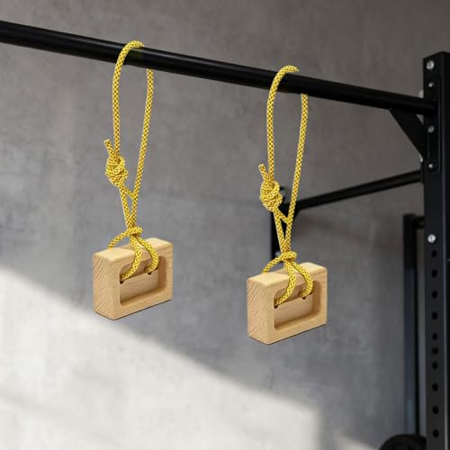 Climbing Hangboard 1 Pair Wooden Pull up Equipment | Fingerboard Climbing for Climbers Tree Hand Playground Enhances Grip Strength Indoor Outdoor Doorway