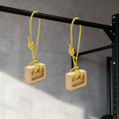Climbing Hangboard 1 Pair Wooden Pull up Equipment | Fingerboard Climbing for Climbers Tree Hand Playground Enhances Grip Strength Indoor Outdoor Doorway