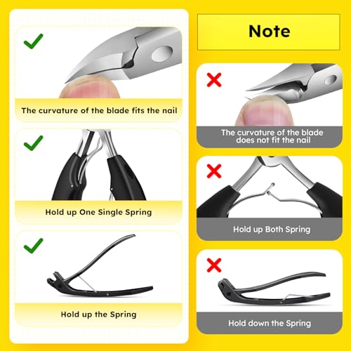 Nail Clippers for Seniors, Heavy Duty Ingrown Toenail Clippers with Long Handle，Angled Head Large Toe Nail Clippers and Slanted Nail Cutter for Thick Nail for Men Women Pregnant Elderly 6Pcs - size: Angled Head 6pcs