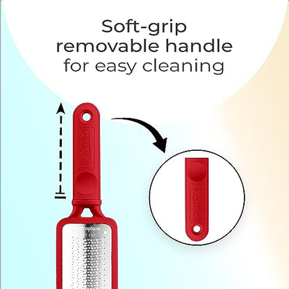 Microplane Colossal Foot File Scraper - The Original Stainless Steel Foot Rasp, Dead Skin/Callus Remover for Feet, Gentle Foot Scrubber, Pedicure Tools for Salon-Quality Foot Care, Red - style: Red