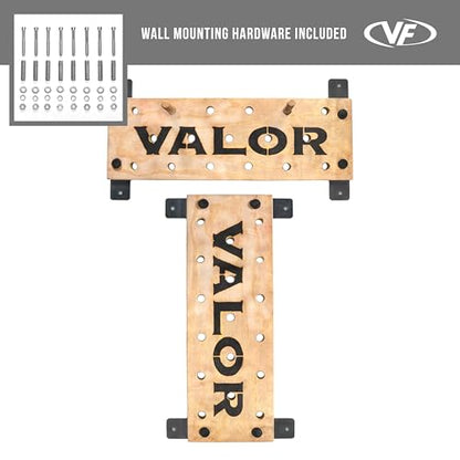 Valor Fitness Climbing Peg Board – Wall Mounted Plywood for Gym, Ninja Training, Cross Training, Rock Climbing & Gymnastics Workout Equipment - color: Double Peg Board