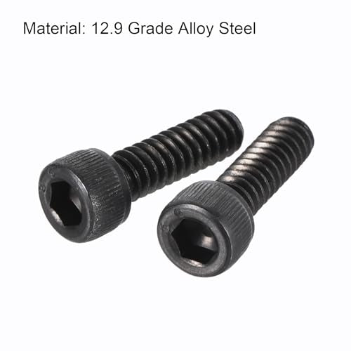 uxcell #10-24x5/8" Hex Socket Head Cap Screw Bolts 12.9 Grade Alloy Steel 25pcs - size: #10-24x5/8"