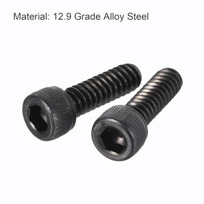 uxcell #10-24x5/8" Hex Socket Head Cap Screw Bolts 12.9 Grade Alloy Steel 25pcs - size: #10-24x5/8"